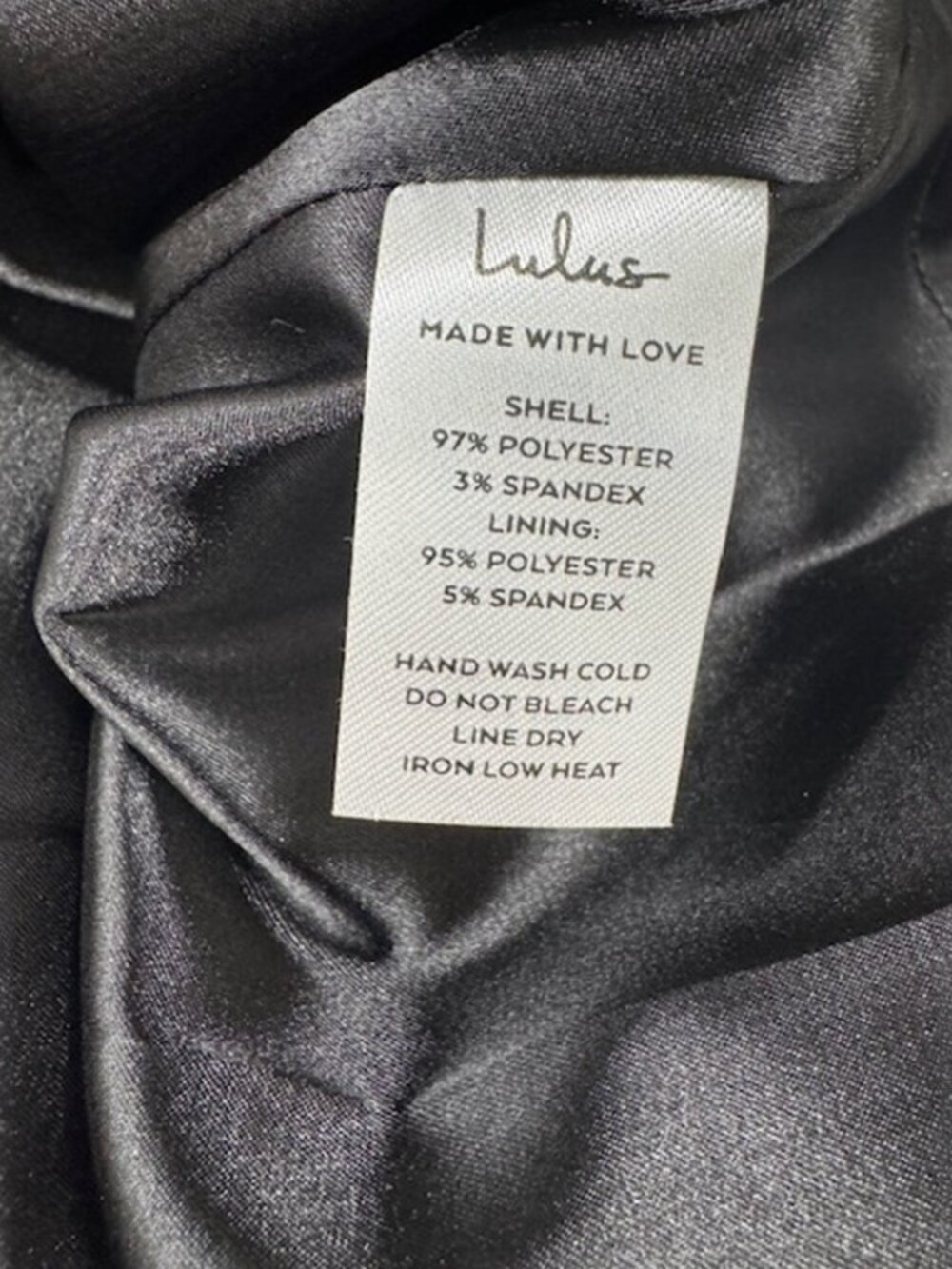 Lulus Too Haute to Handle Black Satin Skater Dress NWT - Picture 7 of 8